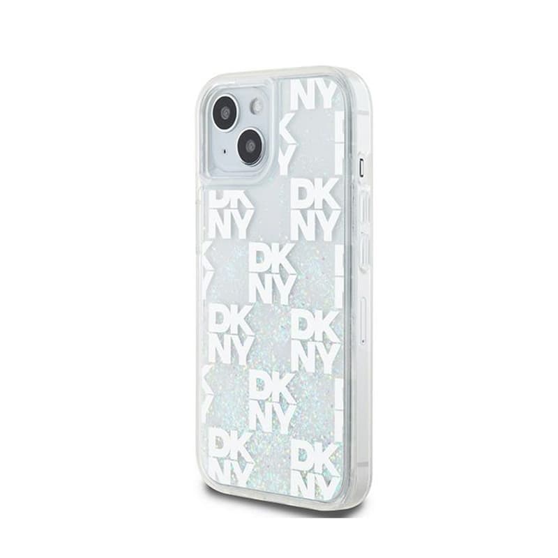 DKNY Liquid Glitter Multilogo - Case iPhone 15 / 14 / 13 (white) 2