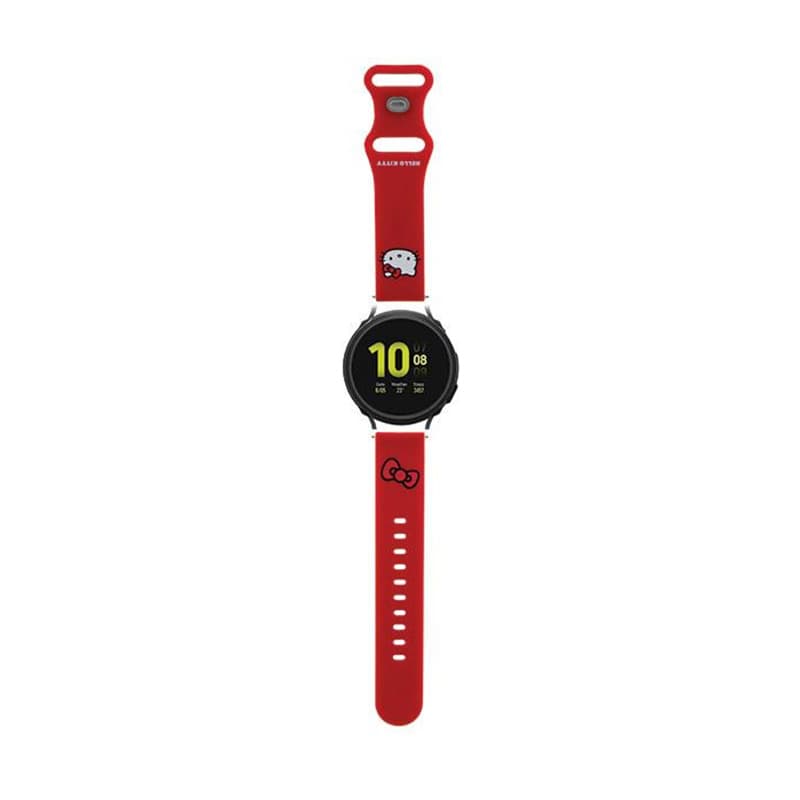 Hello Kitty Silicone Kitty Head - Universal strap for smartwatch 20 mm (red) 1