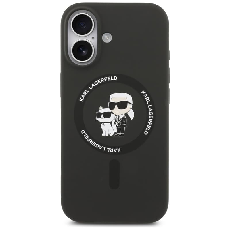 Karl Lagerfeld Silicone Karl & Choupette Ring MagSafe - Case iPhone 17 (black) 3