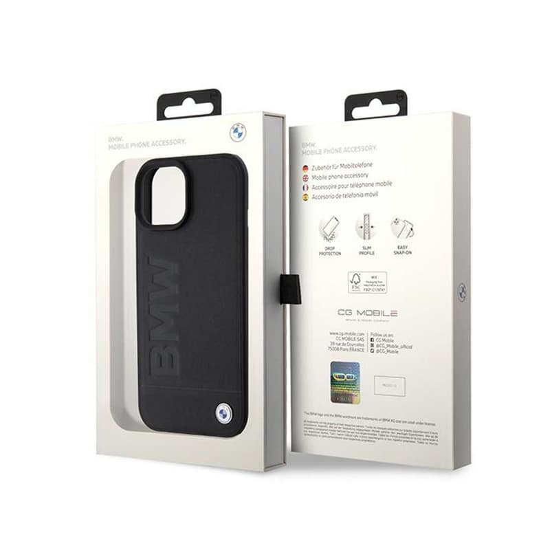BMW Leather Hot Stamp MagSafe - iPhone 15 Case (Black) 8