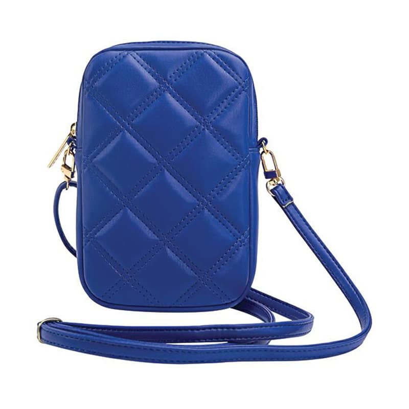 Guess Zip Quilted 4G - Phone bag (blue) 4