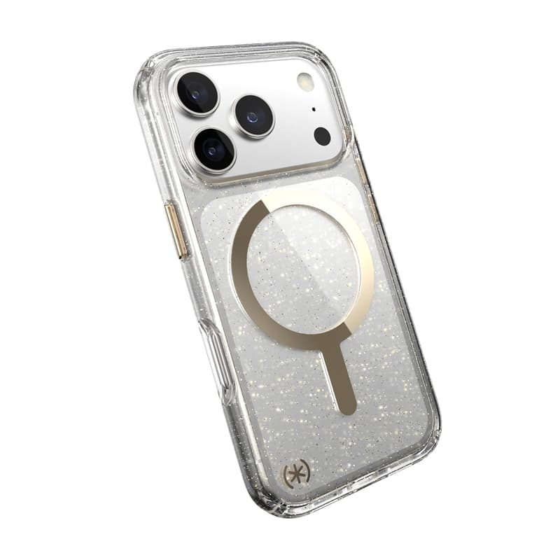 Speck Presidio Lux MagSafe - iPhone 17 Pro Case (Glitter / Gold Metallic) 7