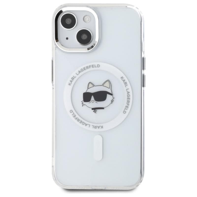 Karl Lagerfeld IML Metal Choupette Head MagSafe - Case for iPhone 15 (White) 3