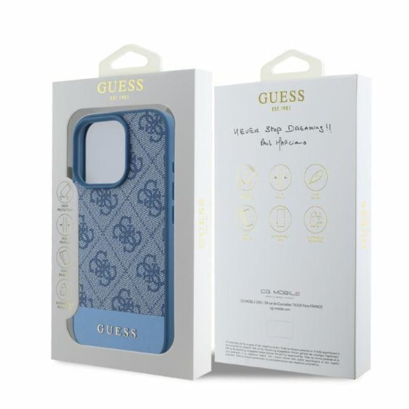 Guess 4G Bottom Stripe - Case for iPhone 16 Pro Max (blue) 5