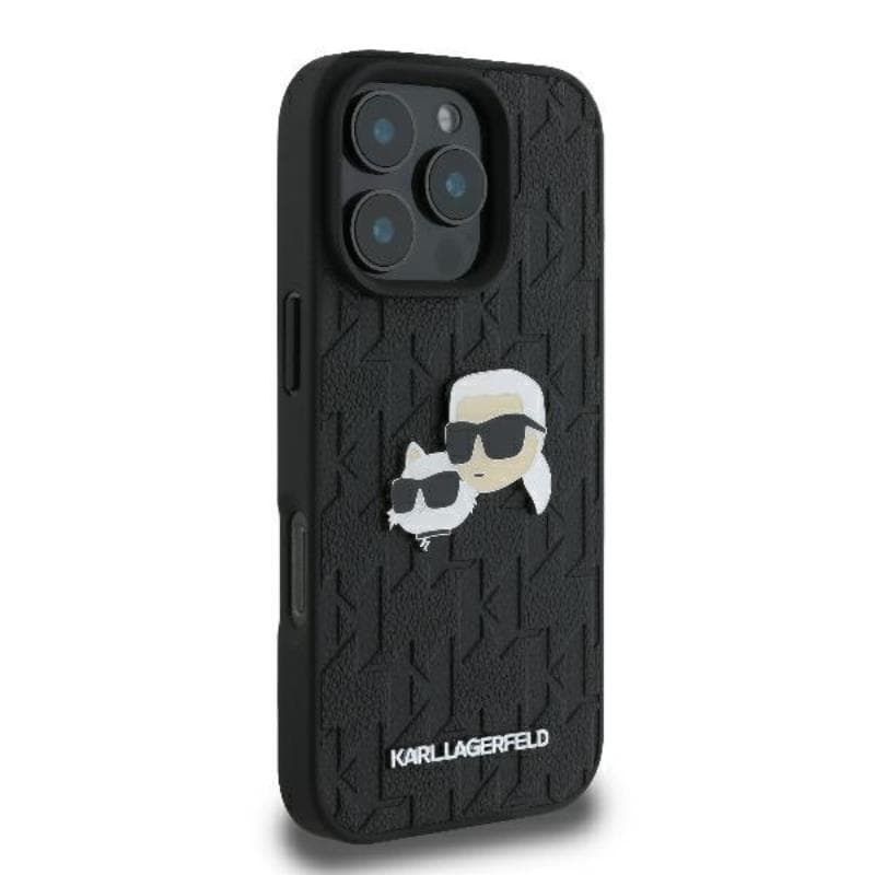 Karl Lagerfeld Monogram Karl & Choupette Head Pin - Case for iPhone 16 Pro Max (black) 4