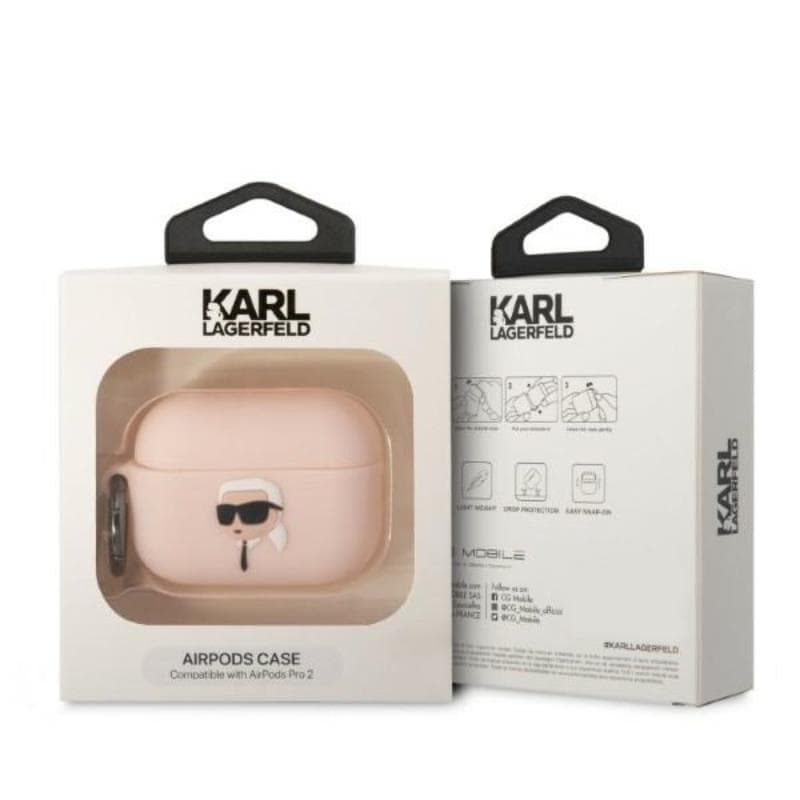 Karl Lagerfeld Silicone NFT Karl Head 3D - AirPods Pro 2 Case (pink) 4
