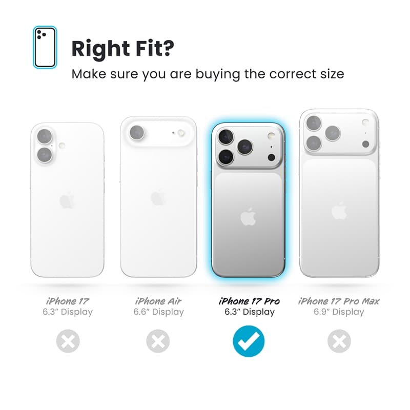 Speck Presidio2 Grip MagSafe - iPhone 17 Pro Case (Deep Sea/Silver Metallic) 6
