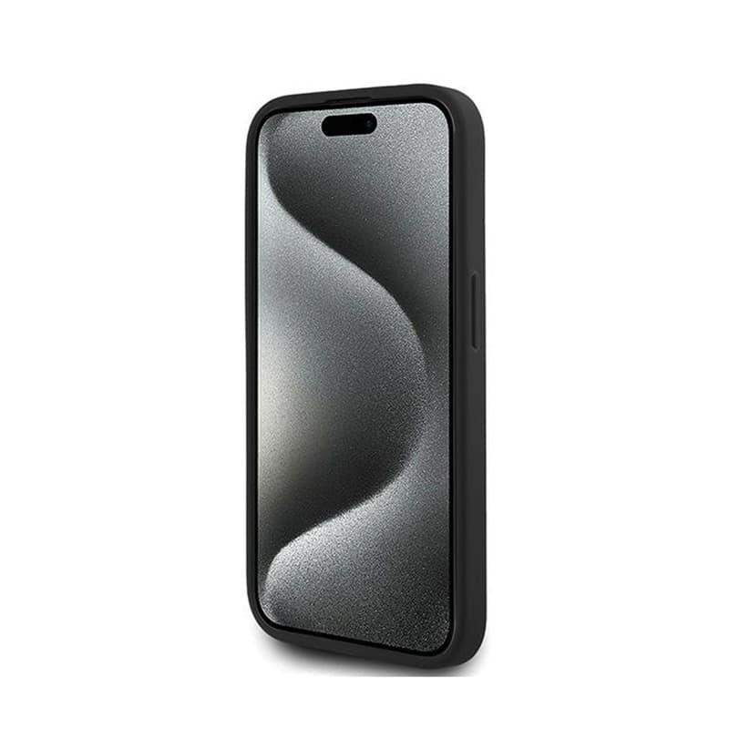 Karl Lagerfeld Diagonal Quilted Script - Case for iPhone 15 Pro (Black) 5