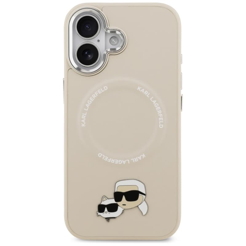 Karl Lagerfeld Karl & Choupette Pins MagSafe - Case for iPhone 17 (beige) 3
