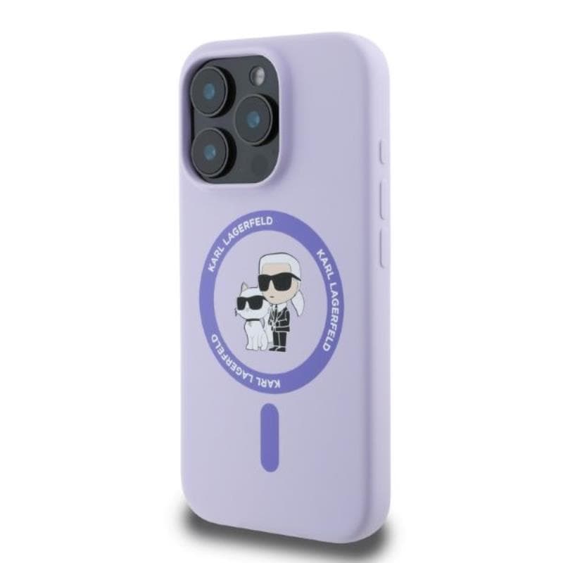 Karl Lagerfeld Silicone Karl & Choupette Ring MagSafe - Case iPhone 16 Pro (purple) 3