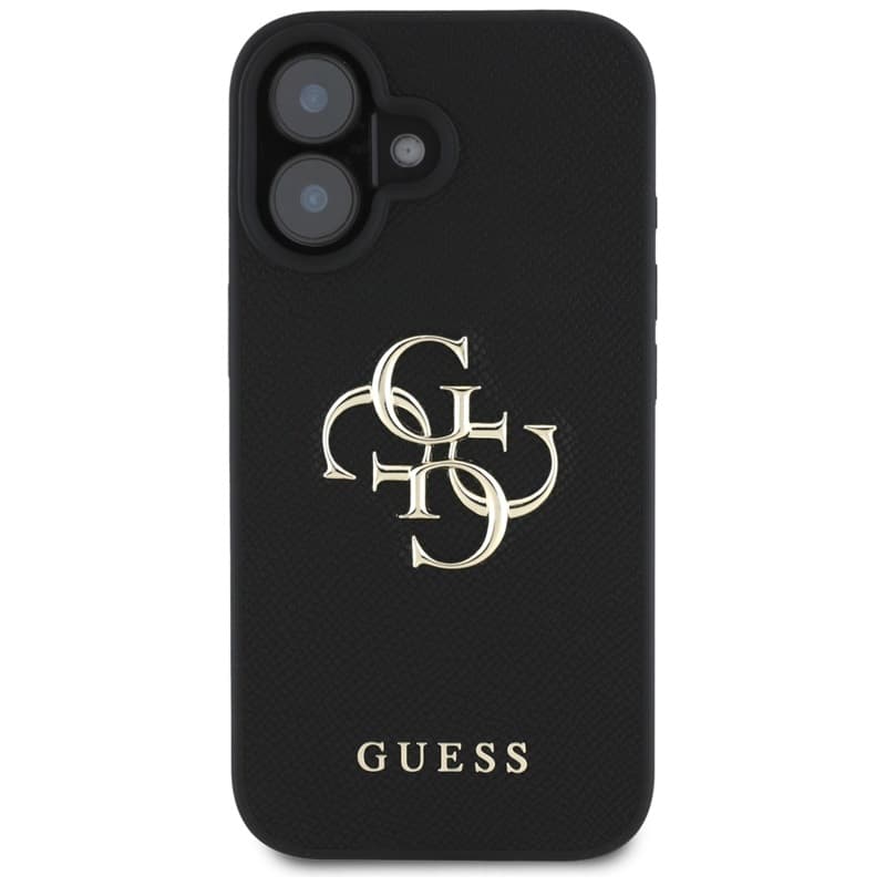 Guess Grained Big 4G Logo Small Classic Logo - Case for iPhone 16 (black) 3
