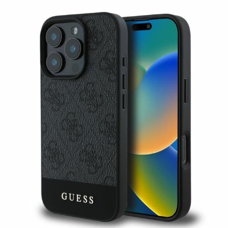 Guess 4G Bottom Stripe - Case for iPhone 16 Pro (gray)