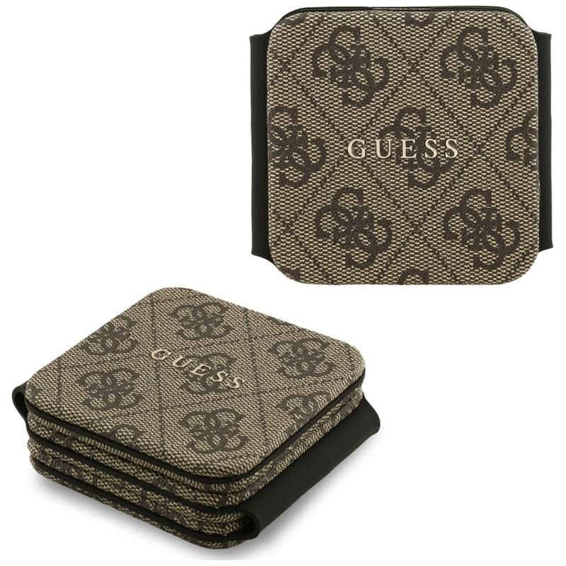 Guess 4G Wireless Charger - MagSafe 3-in-1 Wireless Charger for iPhone, AirPods and Apple Watch 15W (Brown) 1