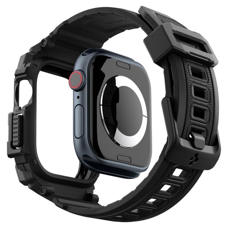 Spigen Rugged Armor Pro - Band with Case for Apple Watch 10 42 mm (Matte Black) 8