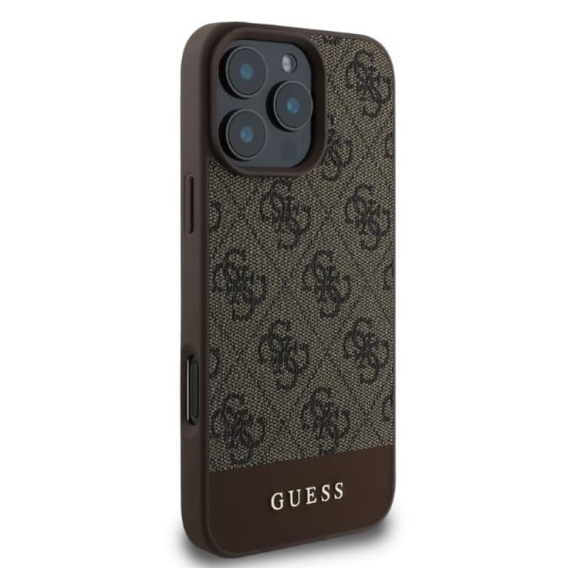 Guess 4G Bottom Stripe - Case for iPhone 16 Pro (brown) 3