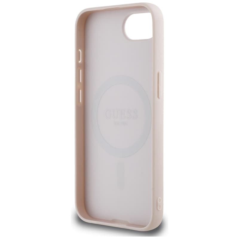 Guess Grained Ring MagSafe - Case for iPhone 16e (pink) 7
