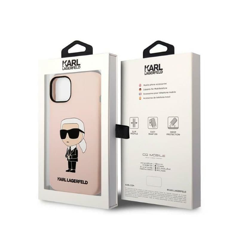 Karl Lagerfeld Silicone NFT Ikonik - Case for iPhone 14 Plus (Pink) 8