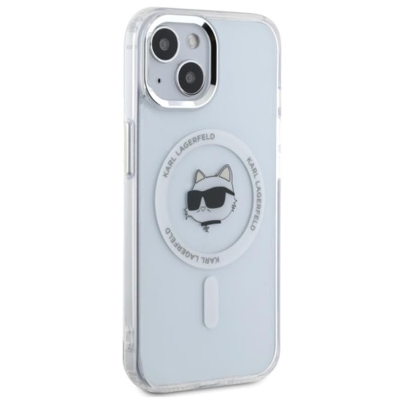 Karl Lagerfeld IML Metal Choupette Head MagSafe - Case for iPhone 15 (White) 4