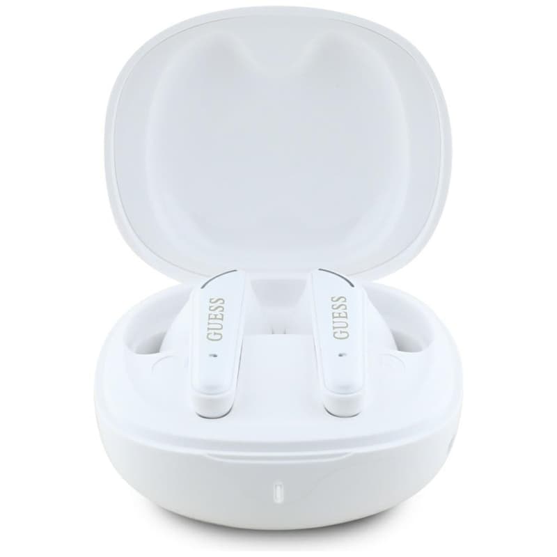 Guess Flat Classic Logo Electroplated - TWS Earbuds + Charging Case (white) 3