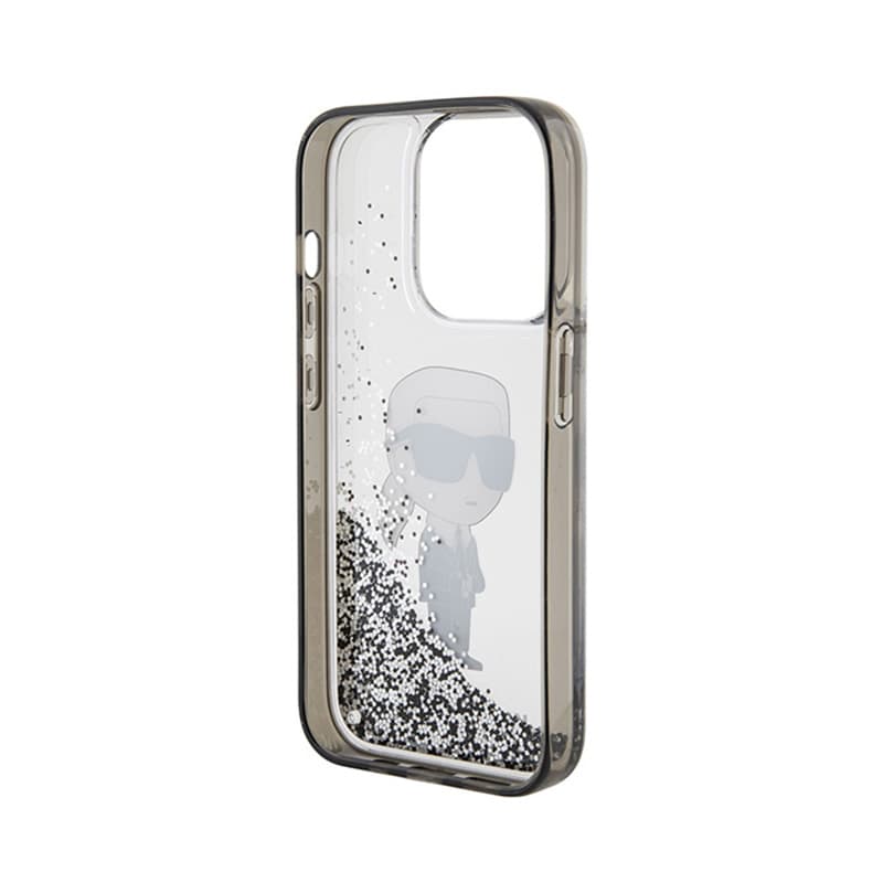 Karl Lagerfeld Liquid Glitter Ikonik - iPhone 15 Pro Case (Transparent) 7