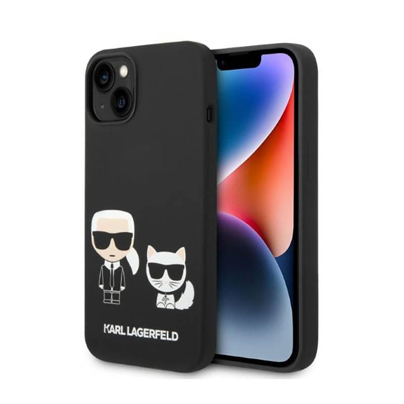 Karl Lagerfeld Liquid Silicone Karl & Choupette MagSafe - Case for iPhone 14 Plus (Black) 1