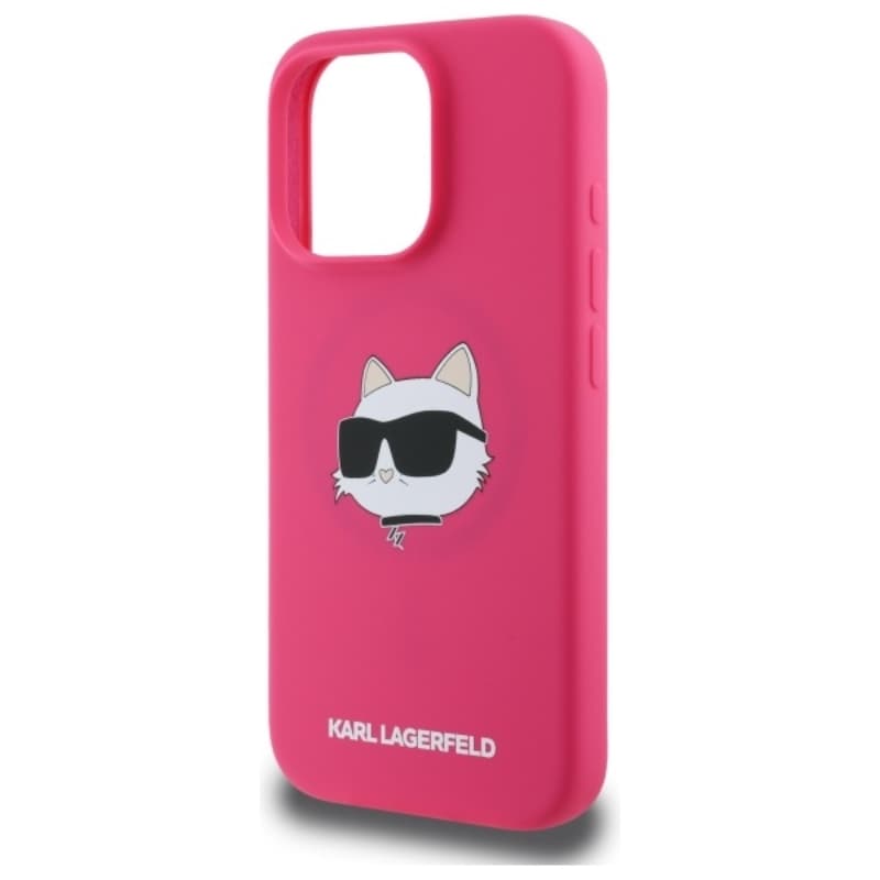 Karl Lagerfeld Silicone Choupette Head Print MagSafe - Case iPhone 16 Pro (fuchsia) 6