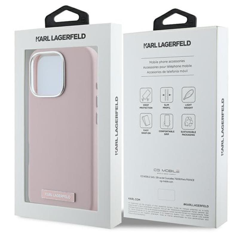 Karl Lagerfeld FW Metal Plate MagSafe - Case for iPhone 16 Pro Max (pink) 8