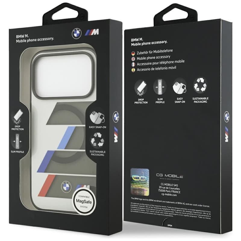 BMW M IML Metal Buttons Tricolor Lines MagSafe - Case iPhone 17 Pro (anthracite) 8