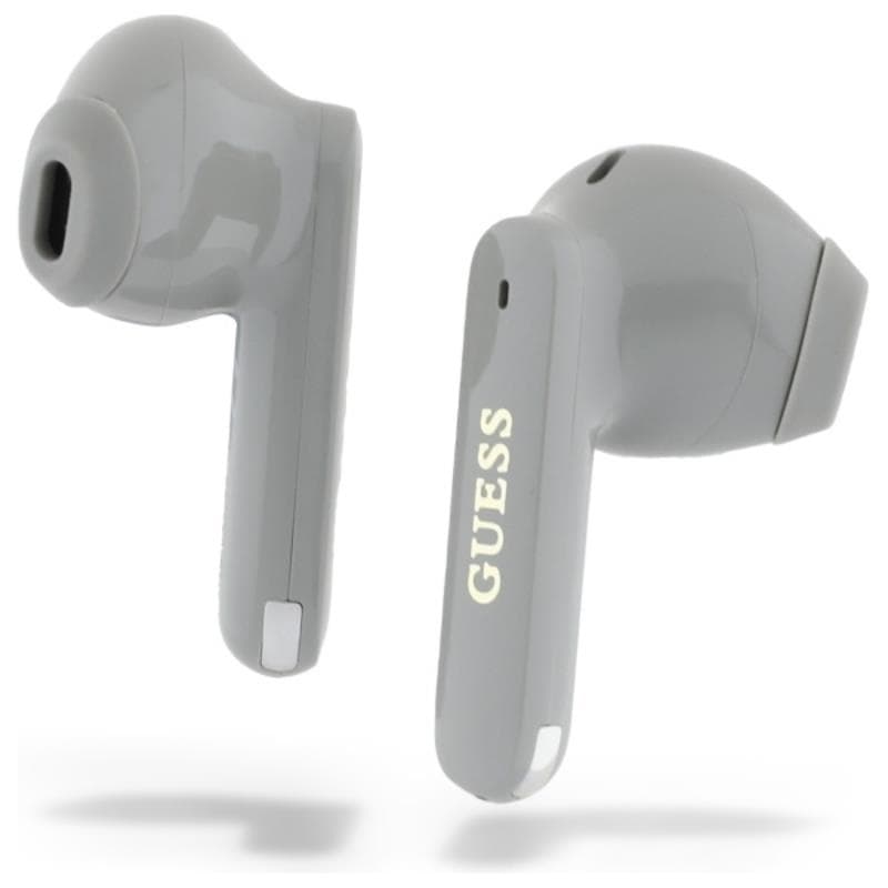 Guess Elongated Metallic Printed Logo - Bluetooth TWS Earbuds + Charging Case (Gray) 6