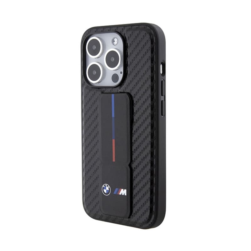 BMW Grip Stand Smooth & Carbon - Case for iPhone 15 Pro (Black) 3