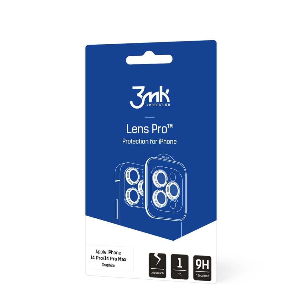 3mk Lens Protection Pro - Camera lens glass for iPhone 14 Pro / 14 Pro Max (Graphite) 4