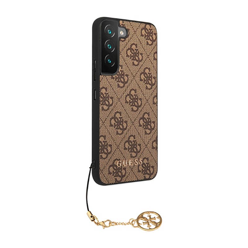 Guess 4G Charms Collection - Case for Samsung Galaxy S23 (Brown) 4