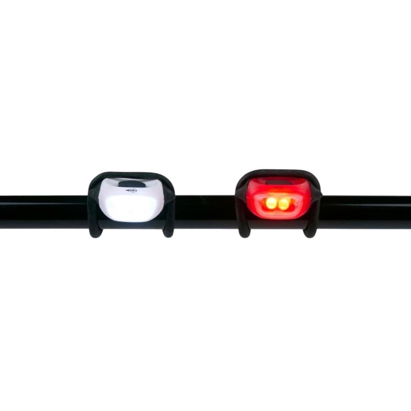 Dunlop - Set of Silicone Bicycle Lights Front and Rear LED 3