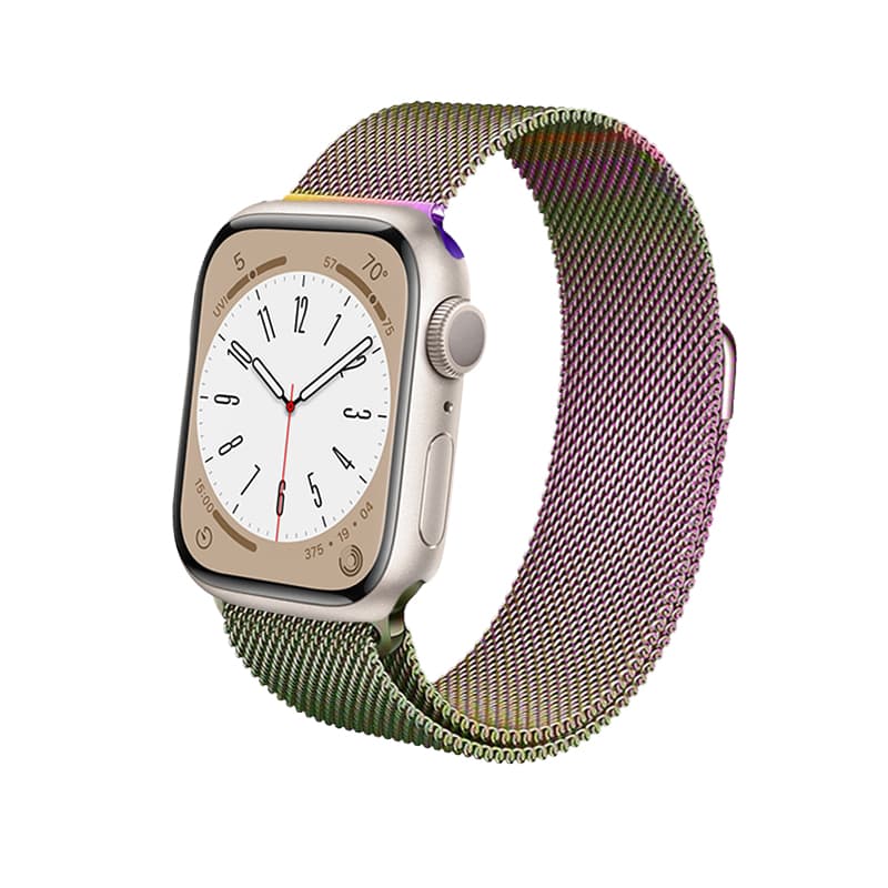 Crong Milano Steel - Stainless Steel Strap for Apple Watch 38/40/41/42 mm (Iridescent) 2