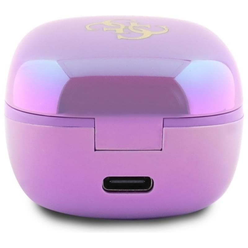 Guess 4G Printed Logo - Bluetooth TWS Headphones + Charging Case (Purple) 4