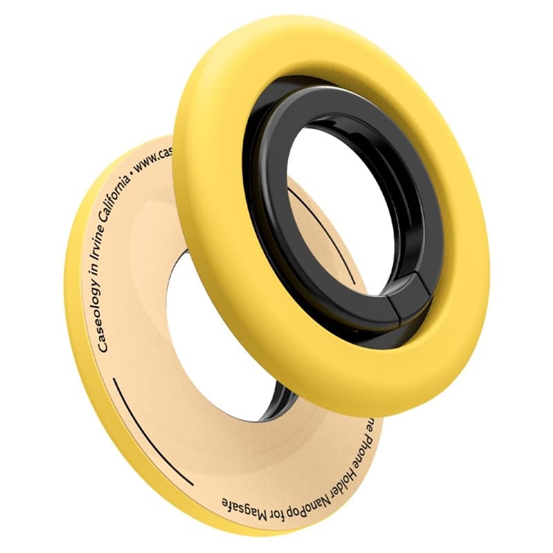 Spigen Nano Pop MagSafe Phone Ring - Finger holder with stand function (Mango Yellow) 3