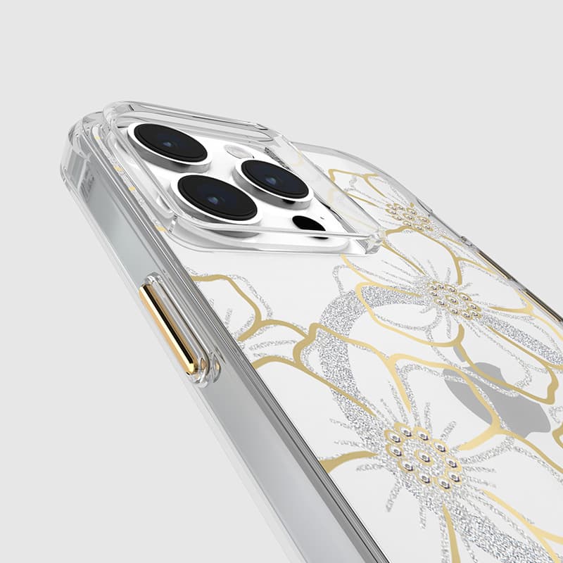 Case-Mate Floral Gems MagSafe - iPhone 15 Pro Max Case (Gold) 7