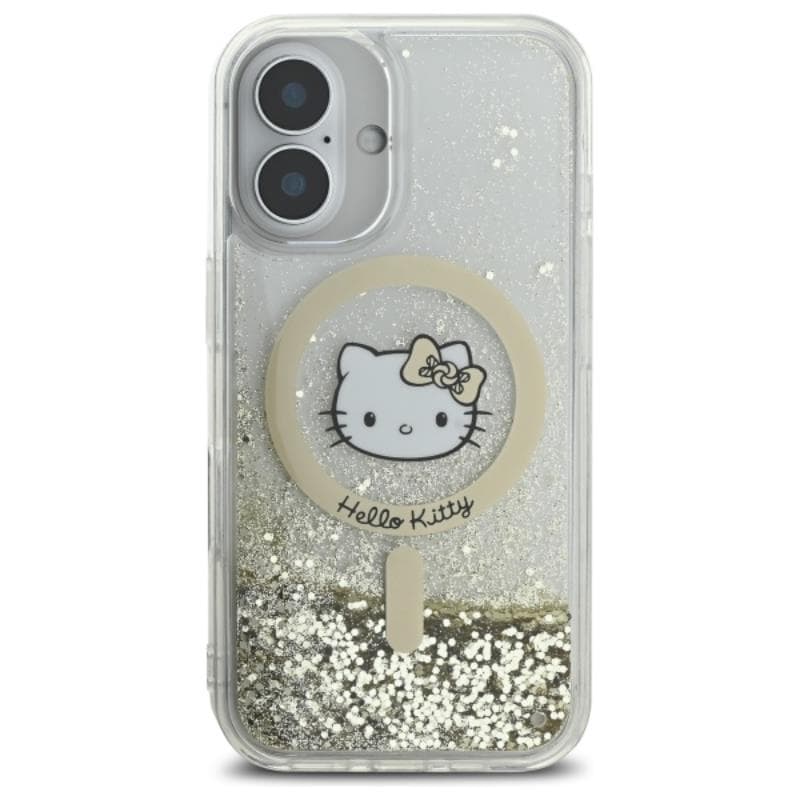 Hello Kitty Liquid Glitter Fever MagSafe - Case for iPhone 16 (white/gold) 3