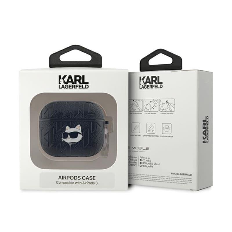 Karl Lagerfeld Monogram Choupette Head - AirPods case 3 (black) 3