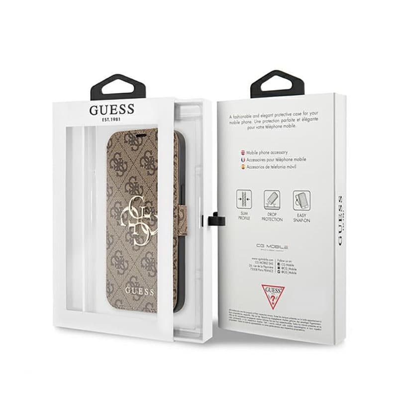 Guess Booktype 4G Big Metal Logo - Case for iPhone 13 Pro (Brown) 8