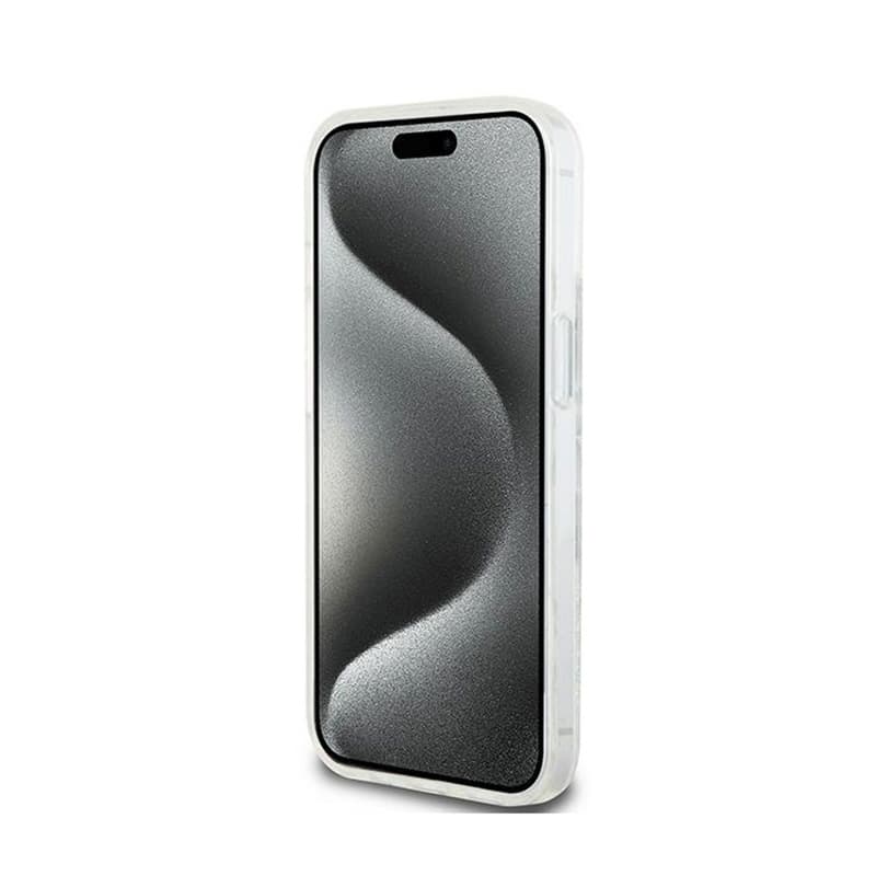 DKNY Liquid Glitter Multilogo - Case iPhone 15 / 14 / 13 (white) 5