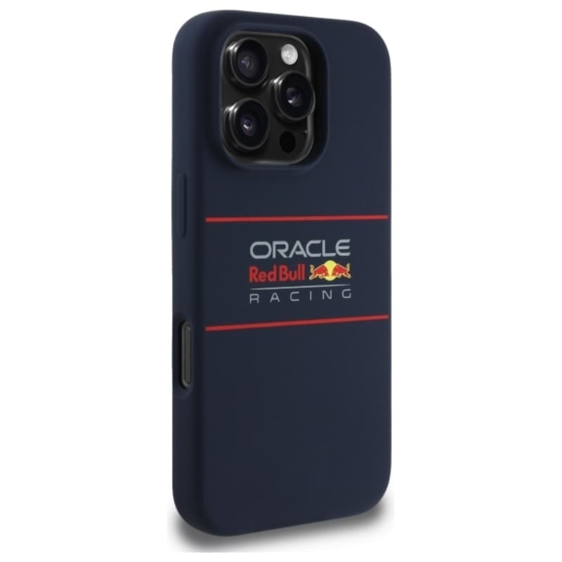 Red Bull Silicone Horizontal Logo MagSafe - iPhone 16 Pro Case (Navy Blue) 4