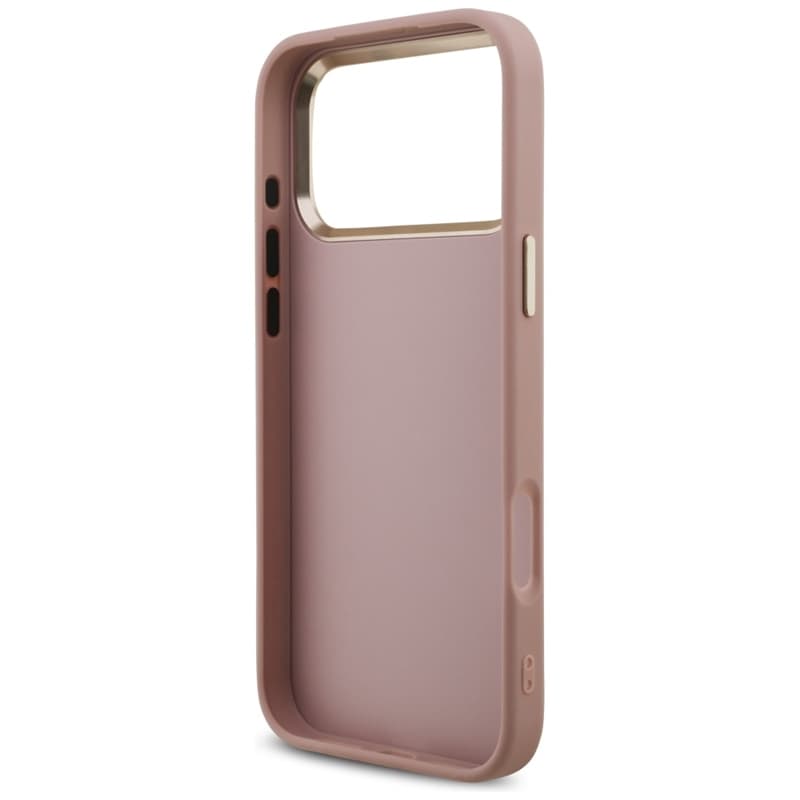 Guess Fixed Glitter Big 4G Metal Frame - Case iPhone 17 Pro Max (pink) 7