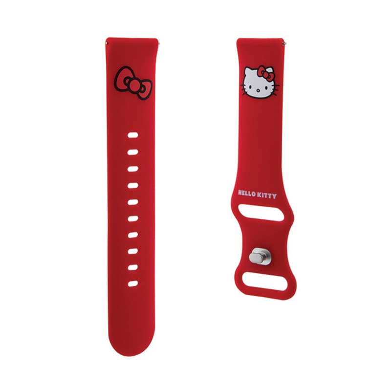 Hello Kitty Silicone Kitty Head - Universal strap for smartwatch 20 mm (red) 3