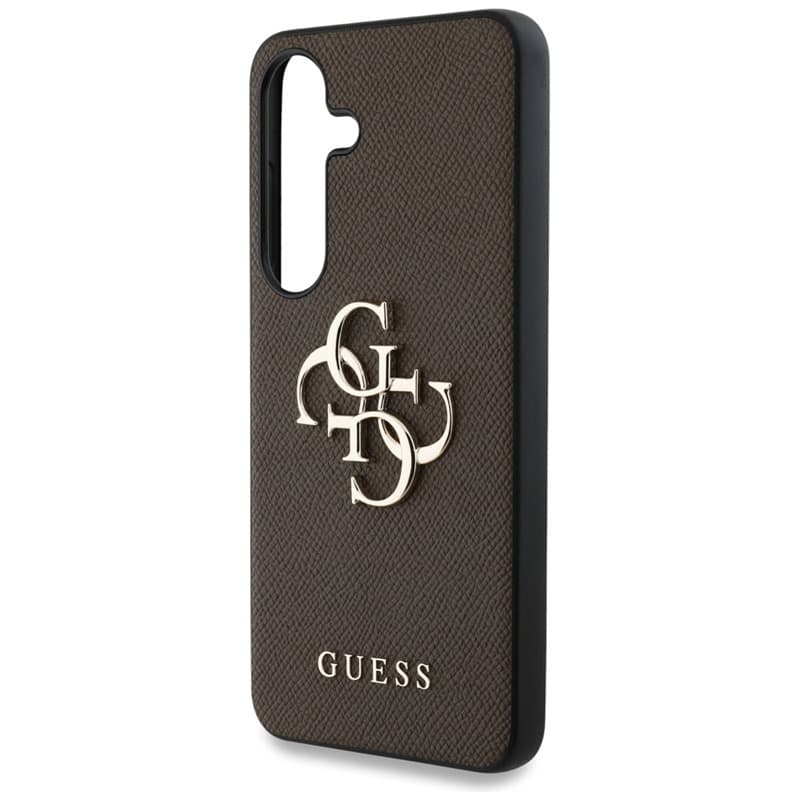 Guess Grained Big 4G Logo Small Classic Logo - Case for Samsung Galaxy S25+ (brown) 6