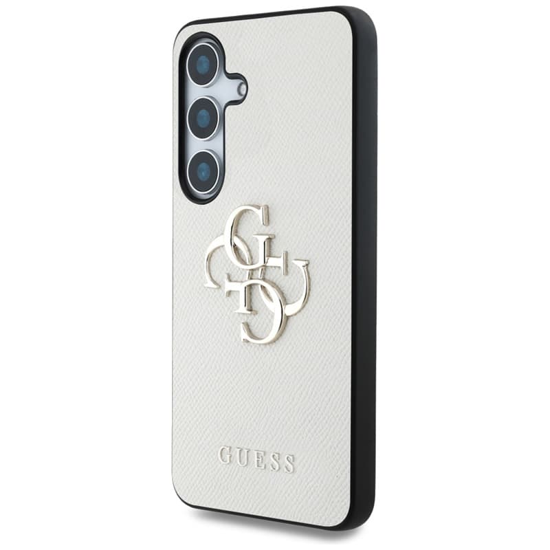 Guess Grained Big 4G Logo Small Classic Logo - Case for Samsung Galaxy S25 (beige) 2