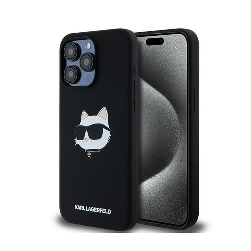 Karl Lagerfeld Silicone Choupette Head MagSafe - iPhone 15 Pro Max Case (black) 1