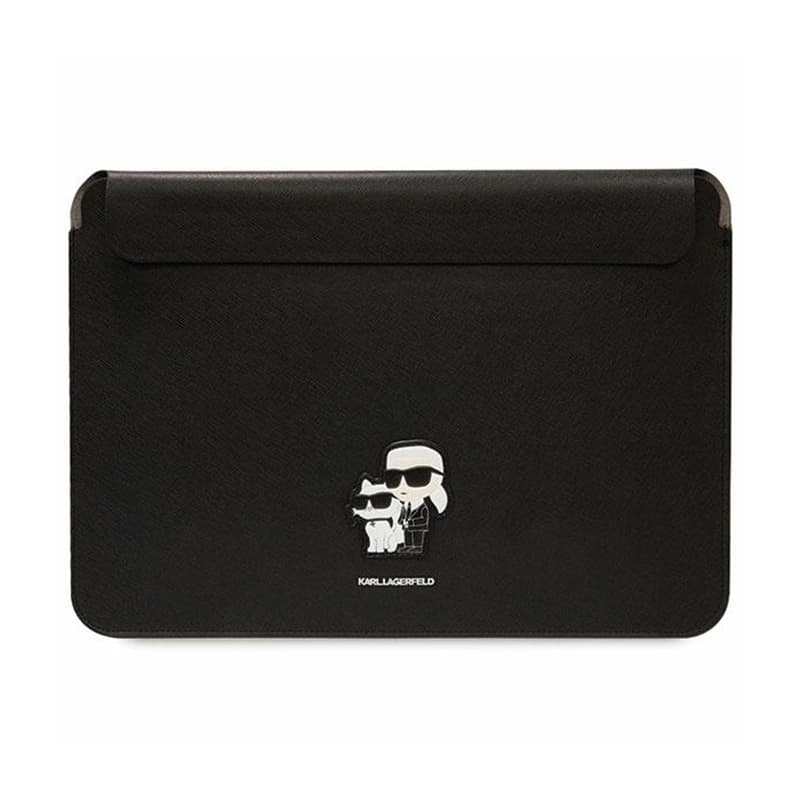 Karl Lagerfeld NFT Saffiano Karl & Choupette Sleeve - 14" Notebook Case (Black)