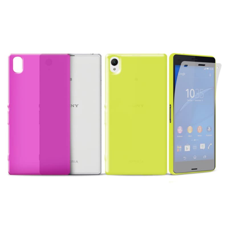 PURO Ultra Slim "0.3" Cover MFX - Case set + foil for the Xperia M4 AQUA screen (translucent) 6