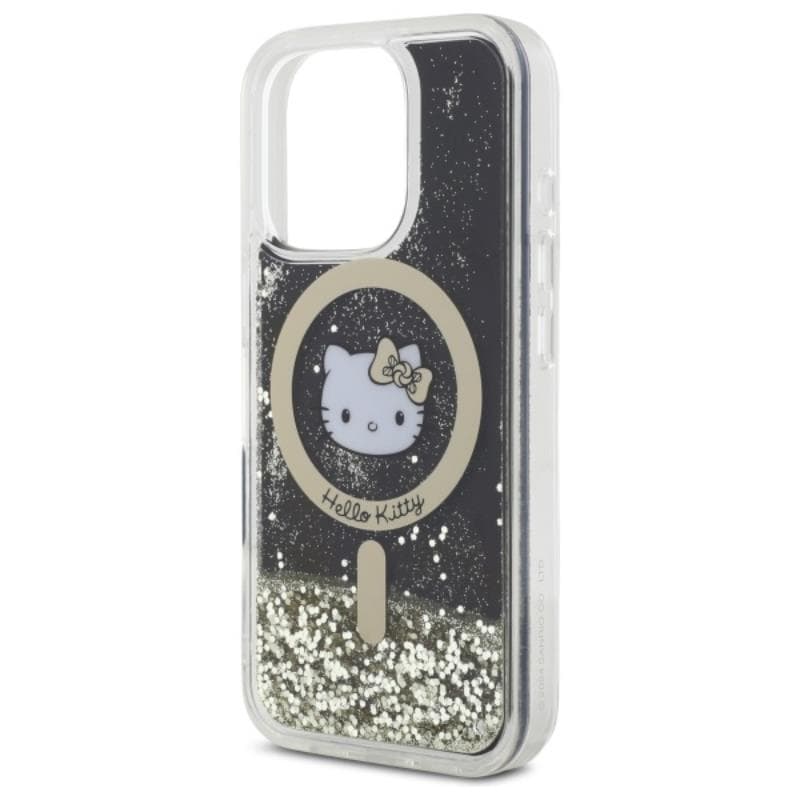 Hello Kitty Liquid Glitter Fever MagSafe - Case for iPhone 16 Pro Max (black/gold) 6